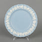 WEDGWOOD White On Blue Embossed Queens Ware Salad/Dessert Plates